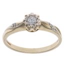 9ct Yellow Gold 0.15ct Diamond Solitaire Ring