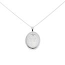 Silver Angel Wing Locket And Chain 18" by Icesia
