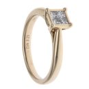 9ct Yellow Gold 0.25ct Princess Cut Diamond Cluster Ring