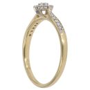 18ct Yellow Gold 0.33ct Brilliant Cut Diamond Cluster Ring