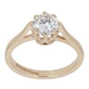 9ct Yellow Gold Cubic Zirconia Single Stone Ring