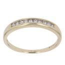 9ct Yellow Gold 0.25ct Princess Cut Diamond Eternity Ring
