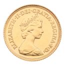 1982 Elizabeth II Decimal Portrait UK Half Sovereign Coin