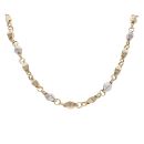 14ct Yellow And White Gold Greek Key Fancy Chain 24"