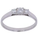 18ct Yellow Gold 0.45ct Diamond Trilogy Ring