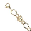 9ct Yellow Gold Fancy Horse Bracelet 8"