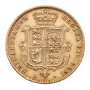 1877 Victoria Young Head Shield UK Half Sovereign Coin Boxed with Case