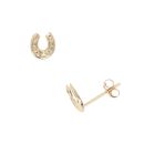 9ct Yellow Gold Horseshoe Stud Earrings