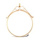 9ct Yellow Gold Full Krugerrand Pendant Mount - Scroll Top
