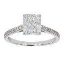 18ct White Gold 1.70ct Diamond Radiant Cut Solitaire Ring
