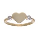 Children's 14ct Yellow Gold Cubic Zirconia Heart Stone Set Ring