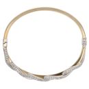 9ct Yellow Gold Cubic Zirconia Hinged Bangle