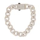 9ct Yellow Gold Cubic Zirconia Curb Bracelet 8"