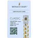 14ct Yellow Gold Monaco Curb Classic Cubic Zirconia Pave Lock Bracelet 7"