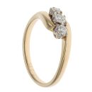 18ct Yellow Gold 0.25ct Brilliant Cut Diamond Trilogy Ring