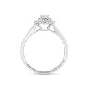 9ct White Gold 0.55ct Emerald Cut Lab Grown Diamond Ring