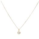 18ct Yellow Gold 0.15ct Diamond Solitaire Diamond Pendant and Chain 18"
