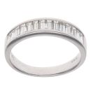 18ct White Gold 1.00ct Baguette Cut Diamond Half Eternity Ring