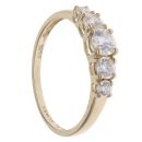 14ct Yellow Gold Cubic Zirconia Five Stone Ring