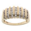 9ct Yellow Gold 0.30ct Brilliant Cut Diamond Fancy Ring