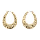9ct Yellow Gold Scale Creole Earrings