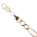 9ct Yellow Gold Figaro Bracelet 9"