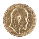 1909 Edward VII Large Head UK Full Sovereign Coin
