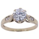 9ct Yellow Gold Cubic Zirconia Single Stone Ring