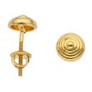 22ct Yellow Gold Concentric Stud Earrings