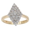 18ct Yellow Gold 0.50ct Brilliant Cut Diamond Cluster Ring