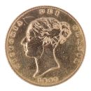 1847 Victoria Young Head UK Half Sovereign Coin