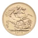 1912 George V Large Head UK Full Sovereign Coin