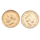 1926 & 2022 Elizabeth II Lifetime UK Full Sovereign Coin Set of 2 Proof Boxed