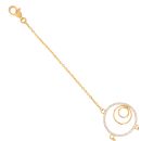22ct Yellow Gold Cubic Zirconia Hand Bracelet 7"