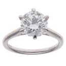 Platinum 2.50ct Brilliant Cut Lab Grown Diamond Solitaire Ring