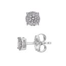 9ct White Gold 0.18ct Diamond Solitaire Stud Earrings