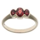 9ct Yellow Gold Garnet Three Stone Ring