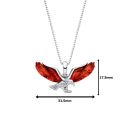 Sterling Silver Baltic Amber Eagle Pendant Necklace