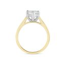 18ct Yellow Gold 3.00ct Marquise Diamond Solitaire Ring G VS And Lab Grown