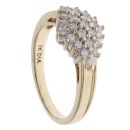 9ct Yellow Gold 0.25ct Brilliant Cut Diamond Cluster Ring