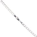 9ct White Gold Curb Chain 22"