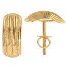 22ct Yellow Gold Grain Dot Stud Earrings