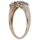 9ct Yellow Gold 0.05ct Diamond and Tanzanite Fancy Ring