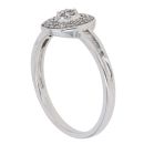 9ct White Gold 0.25ct Mixed Cut Diamond Cluster Ring