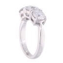 18ct White Gold 3.11ct Diamond Trilogy Ring
