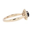 9ct Yellow Gold 0.41ct Diamond And Sapphire Ring