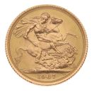 1967 Elizabeth II First Portrait UK Full Sovereign Coin