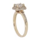 9ct Yellow Gold Moissanite Cluster Ring