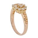 14ct Yellow Gold 0.45ct Brilliant Cut Diamond Cluster Ring
