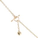 9ct Yellow Gold T-Bar Heart Belcher Chain 18"